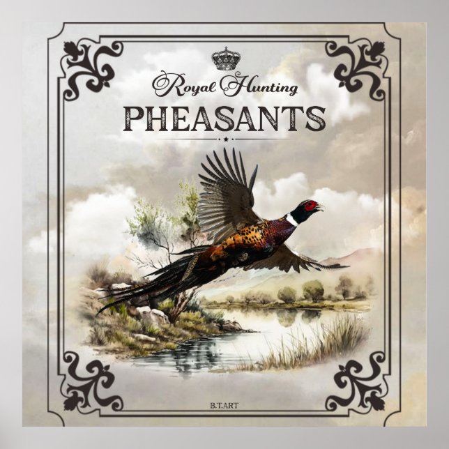 Pheasants, Royal Hunting Poster (Front)