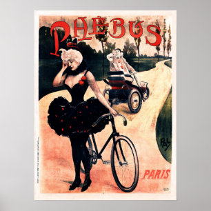 PHEBUS BICYCLES France Paris PAL Jean Paleologu Poster