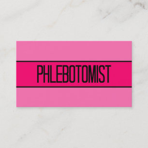 Phelbotomist Baby and Hot Pink Business Card