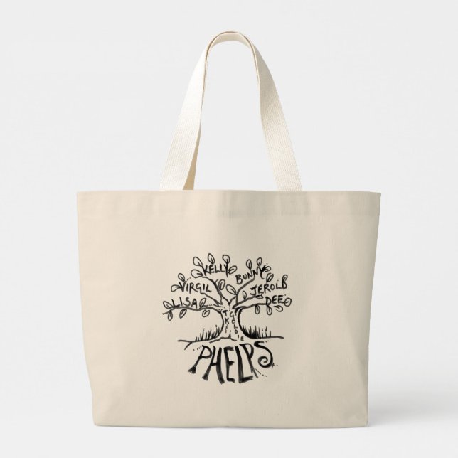 Phelps Family Reunion 2025 T-Shirt Large Tote Bag (Back)
