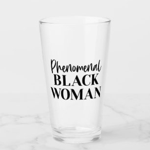 Phenomenal Black Woman Glass Cup
