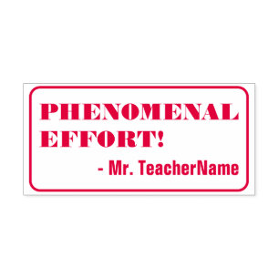 "PHENOMENAL EFFORT!" Marking Rubber Stamp
