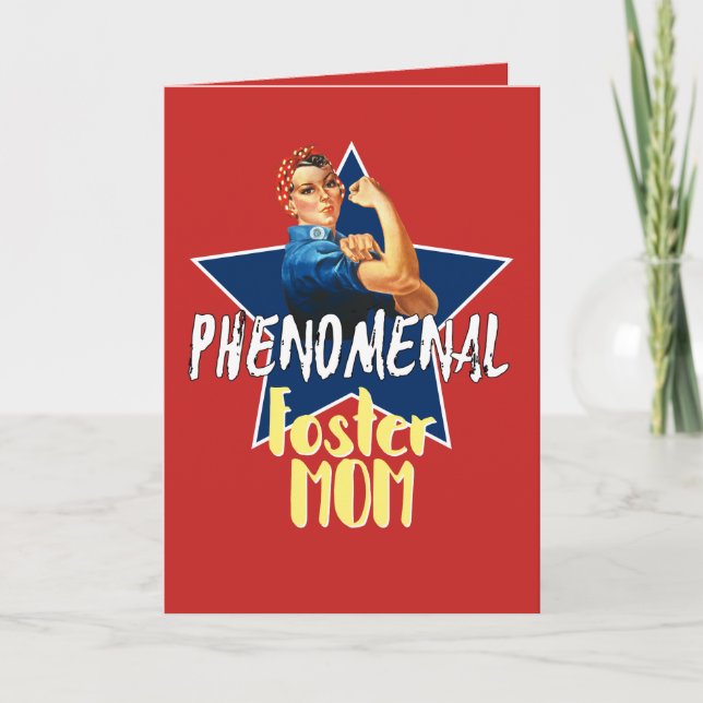 Phenomenal Foster Mum - Personalise Thank You Card (Front)