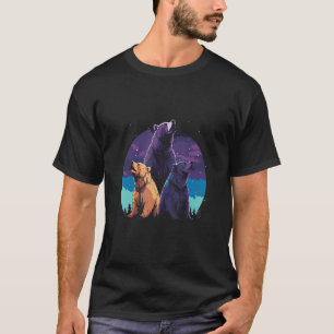 Phenomenal Howling Grizzly Bear Pack Retro Awesome T-Shirt