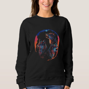 Phenomenal Howling Wolves Wolf Pack Retro Awesomen Sweatshirt