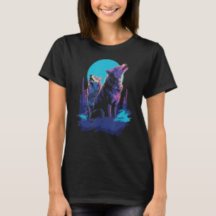 Phenomenal Howling Wolves Wolf Pack Retro Awesomen T-Shirt