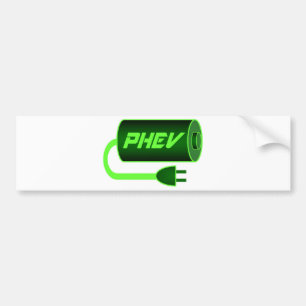 PHEV green battery Bumper Sticker