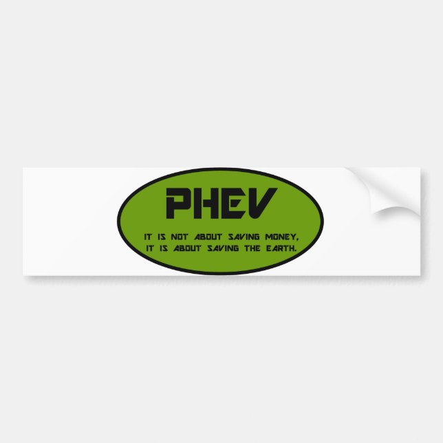 PHEV save the earth Bumper Sticker (Front)