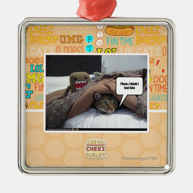 Phew I think I lost him Metal Tree Decoration (Front)