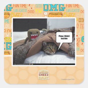 Phew I think I lost him Square Sticker