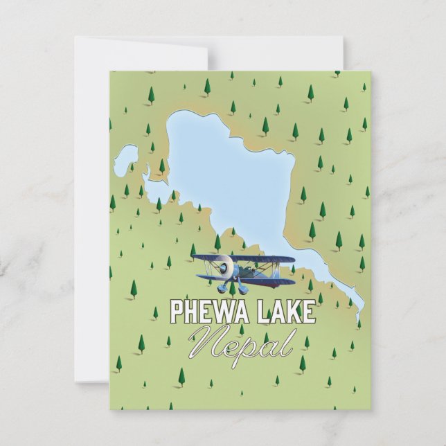 Phewa Lake Nepal travel map (Front)