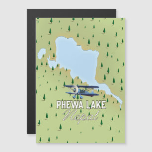 Phewa Lake Nepal travel map