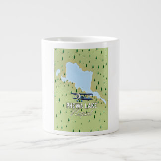 Phewa Lake Nepal travel map Large Coffee Mug