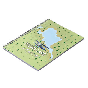 Phewa Lake Nepal travel map Notebook