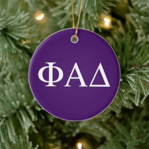 Phi Alpha Delta Greek Letters Ceramic Tree Decoration