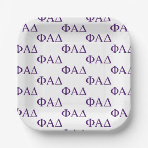 Phi Alpha Delta Greek Letters Paper Plate