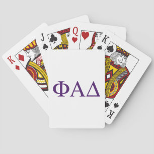 Phi Alpha Delta Greek Letters Playing Cards