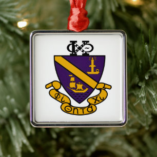 Phi Chi Theta Colour Crest Metal Tree Decoration