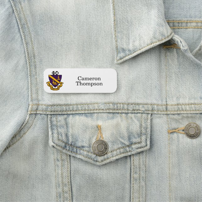 Phi Chi Theta | Colour Crest Name Tag (In Situ)