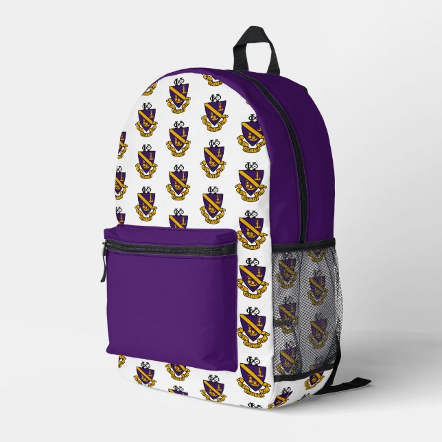 Phi Chi Theta | Colour Crest Printed Backpack (Back Corner Right)