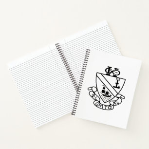 Phi Chi Theta Crest   B&W Notebook