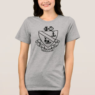 Phi Chi Theta Crest B&W Tri-Blend Shirt