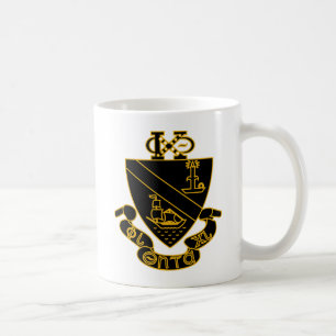 Phi Chi Theta Crest   Gold and Black Coffee Mug