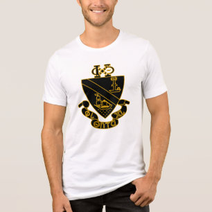Phi Chi Theta Crest Gold and Black Tri-Blend Shirt