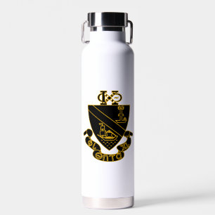 Phi Chi Theta Crest Gold and Black Water Bottle