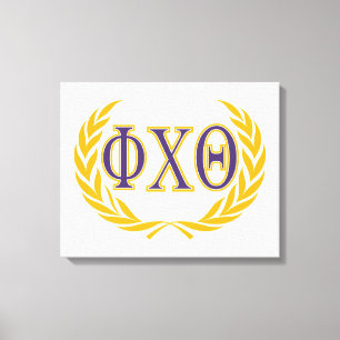 Phi Chi Theta Greek with Wreath Canvas Print