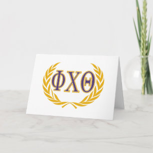 Phi Chi Theta Greek with Wreath Card