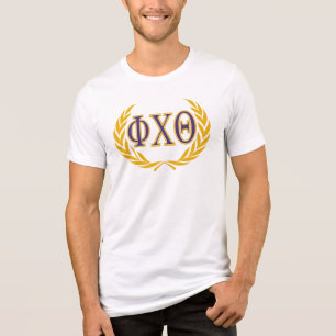Phi Chi Theta Greek with Wreath Tri-Blend Shirt