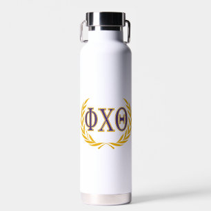 Phi Chi Theta Greek with Wreath Water Bottle