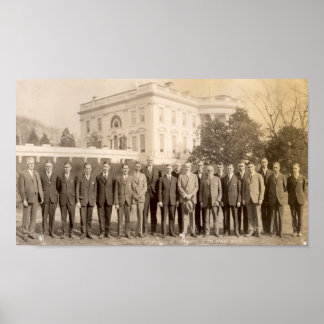 Phi Gam Leaders with Calvin Coolidge Poster