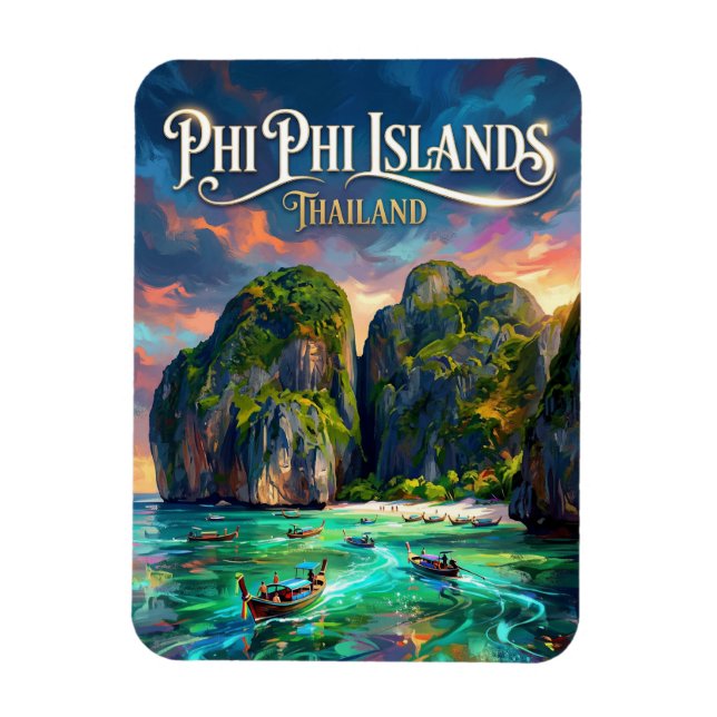 Phi Phi Islands Thailand Magnet (Vertical)
