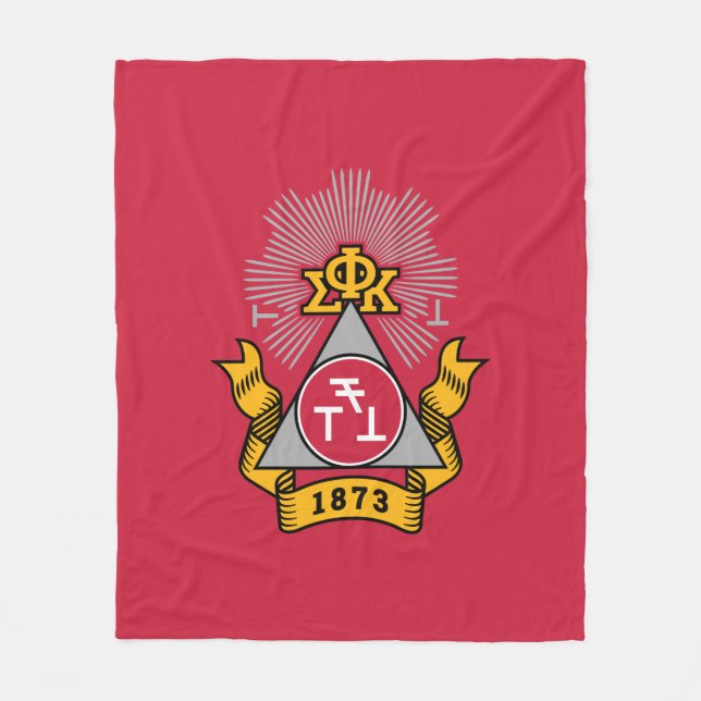Phi Sigma Kappa Crest Fleece Blanket (Front)