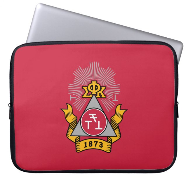 Phi Sigma Kappa Crest Laptop Sleeve (Front)
