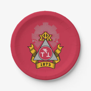 Phi Sigma Kappa Crest Paper Plate