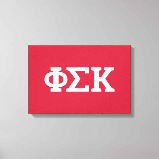 Phi Sigma Kappa Letters Canvas Print (Front)