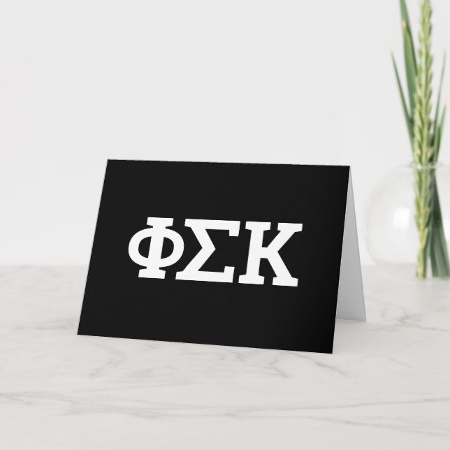 Phi Sigma Kappa Letters Card (Front)