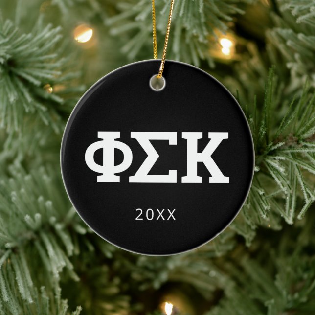 Phi Sigma Kappa Letters Ceramic Tree Decoration (Tree)