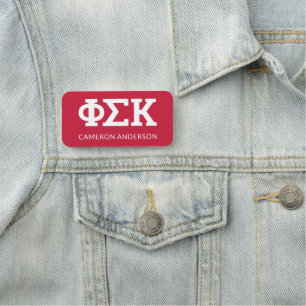 Phi Sigma Kappa Letters Name Tag