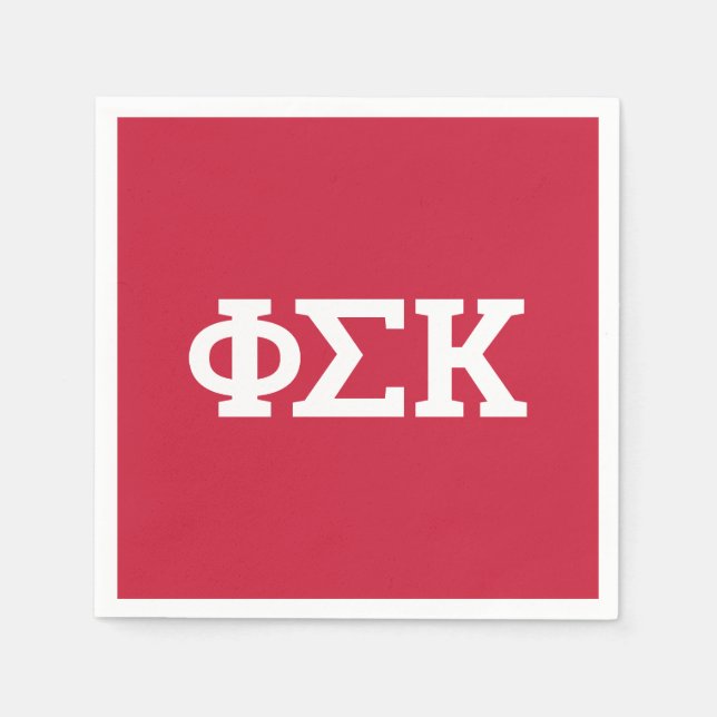 Phi Sigma Kappa Letters Napkin (Front)