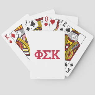 Phi Sigma Kappa Letters Playing Cards