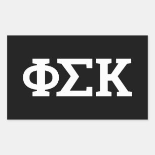 Phi Sigma Kappa Letters Rectangular Sticker