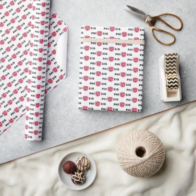 Phi Sigma Kappa Logo Wrapping Paper (Crafts)