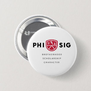 Phi Sigma Kappa Principles 6 Cm Round Badge