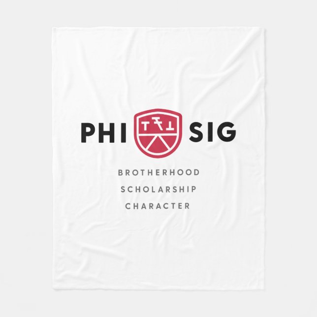 Phi Sigma Kappa Principles Fleece Blanket (Front)