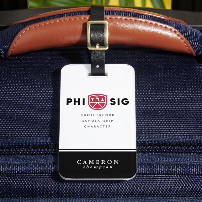 Phi Sigma Kappa Principles Luggage Tag (Front Insitu 2)