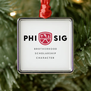 Phi Sigma Kappa Principles Metal Tree Decoration